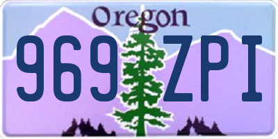 OR license plate 969ZPI