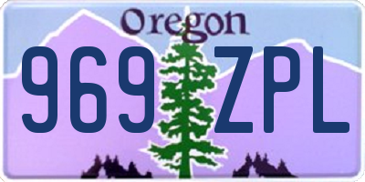 OR license plate 969ZPL