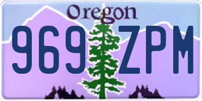 OR license plate 969ZPM
