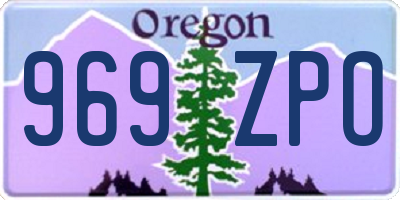 OR license plate 969ZPO