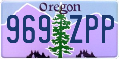 OR license plate 969ZPP