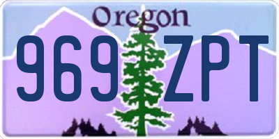 OR license plate 969ZPT