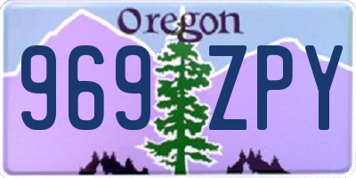 OR license plate 969ZPY