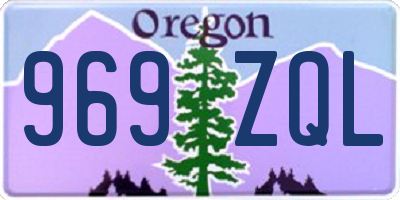 OR license plate 969ZQL