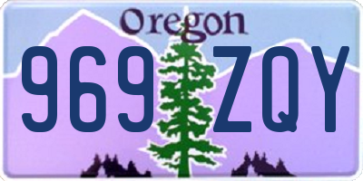 OR license plate 969ZQY