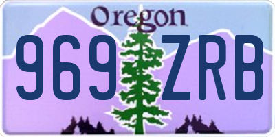 OR license plate 969ZRB