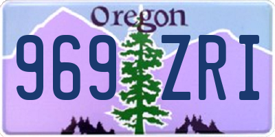 OR license plate 969ZRI