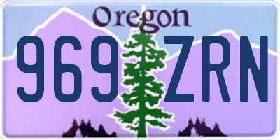 OR license plate 969ZRN