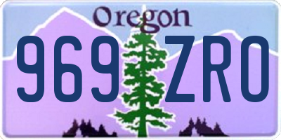 OR license plate 969ZRO