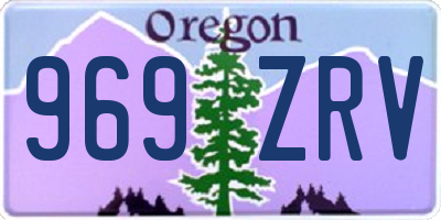 OR license plate 969ZRV