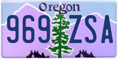 OR license plate 969ZSA
