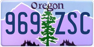 OR license plate 969ZSC