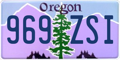OR license plate 969ZSI