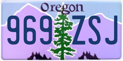 OR license plate 969ZSJ