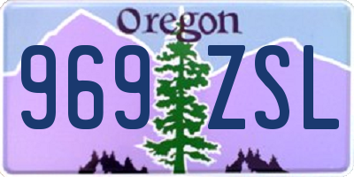 OR license plate 969ZSL