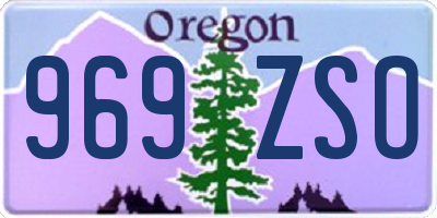 OR license plate 969ZSO