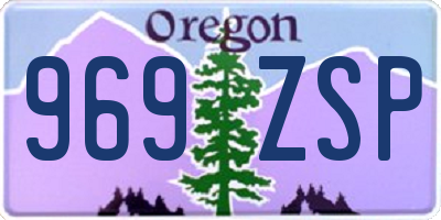 OR license plate 969ZSP