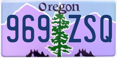 OR license plate 969ZSQ