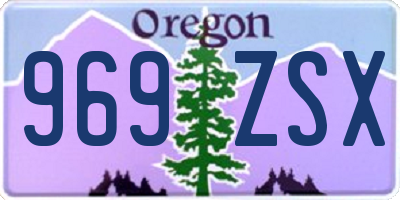 OR license plate 969ZSX