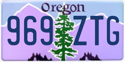 OR license plate 969ZTG