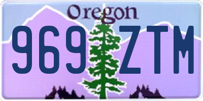 OR license plate 969ZTM