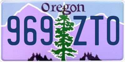 OR license plate 969ZTO