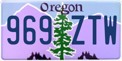 OR license plate 969ZTW