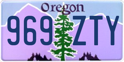 OR license plate 969ZTY