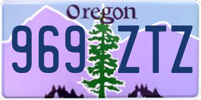 OR license plate 969ZTZ