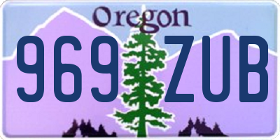 OR license plate 969ZUB