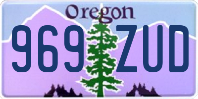 OR license plate 969ZUD
