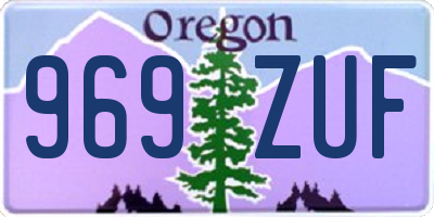 OR license plate 969ZUF