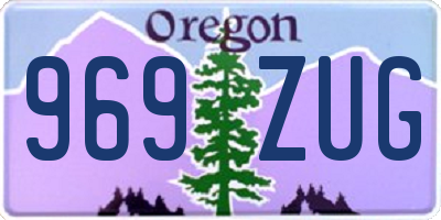 OR license plate 969ZUG