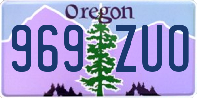 OR license plate 969ZUO