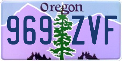 OR license plate 969ZVF