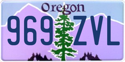 OR license plate 969ZVL