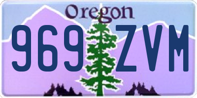 OR license plate 969ZVM