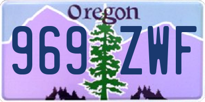 OR license plate 969ZWF