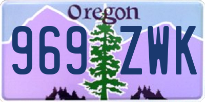 OR license plate 969ZWK