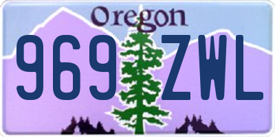 OR license plate 969ZWL