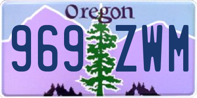 OR license plate 969ZWM