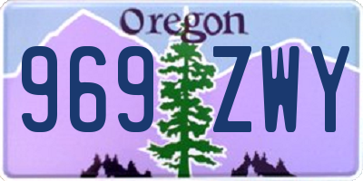 OR license plate 969ZWY
