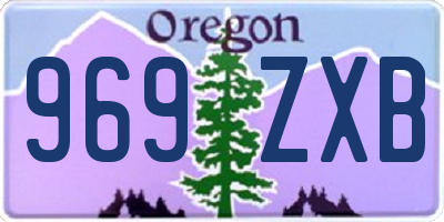 OR license plate 969ZXB