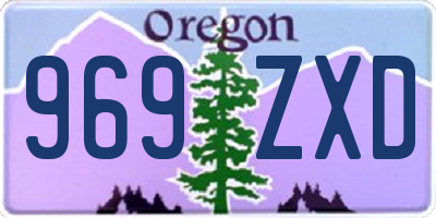 OR license plate 969ZXD