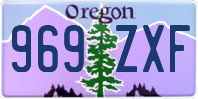 OR license plate 969ZXF