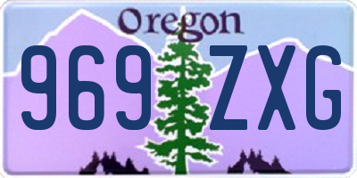 OR license plate 969ZXG
