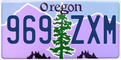 OR license plate 969ZXM