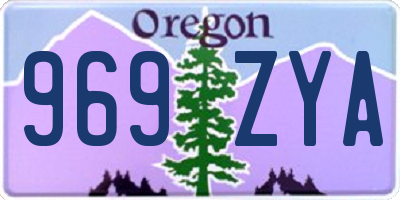 OR license plate 969ZYA