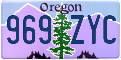 OR license plate 969ZYC