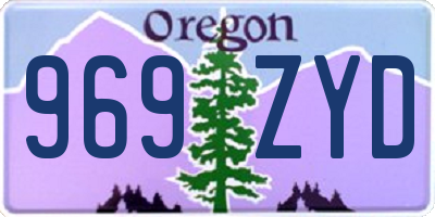 OR license plate 969ZYD